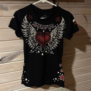 Sinful Black Graphic Tee